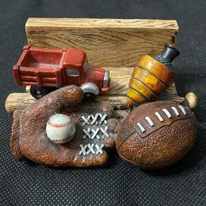 Vintage Ceramic 3D Sports Theme Business Card Holder